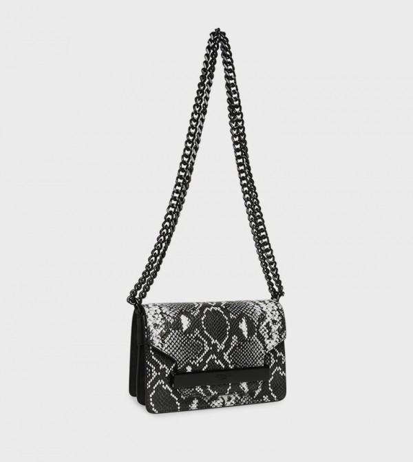 BFLIP Snakeskin Flap Shoulder Bag