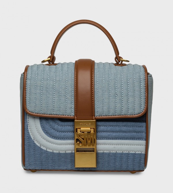 BKHY-N Quilted Color Block Top Handle Bag