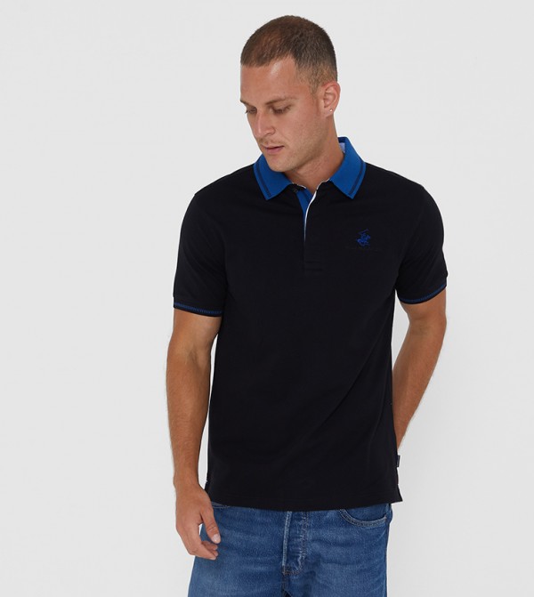 Buy Beverly Hills Polo Club Click Clack Polo Black In Black | 6thStreet ...