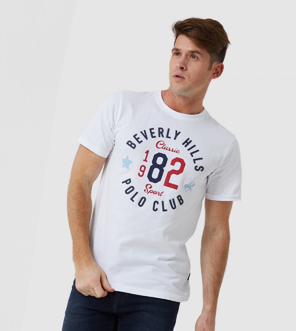 Printed Crew Neck Regular Fit T-Shirt