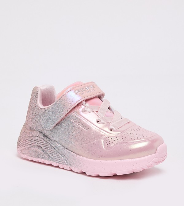 UNO LITE Metallic Sparkle Velcro Strap Sneakers