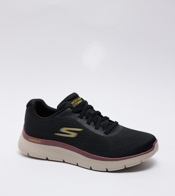 GO WALK FLEX Knitted Lace-Up Shoes