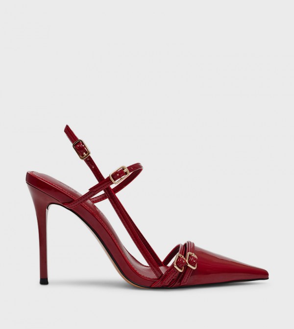 DEAGAN Buckle Detail Slingback Pumps