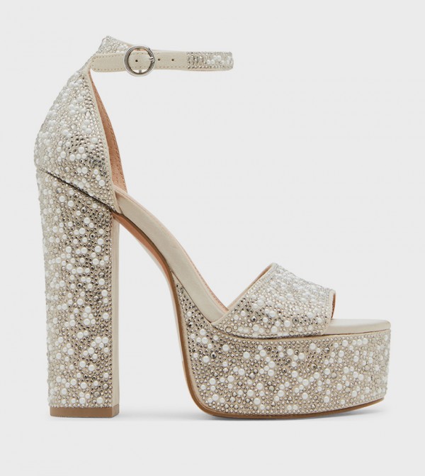 GLAM Embellished Platform Sandals