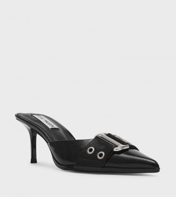 HIATUS Buckle Detail Heeled Mule Pumps