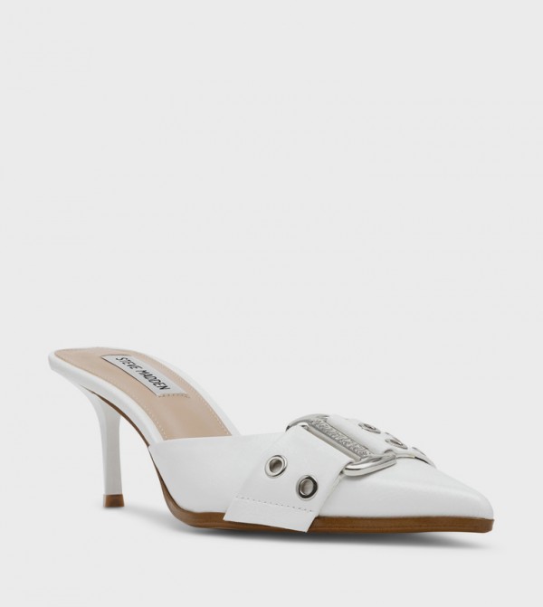 HIATUS Buckle Detail Heeled Mule Pumps
