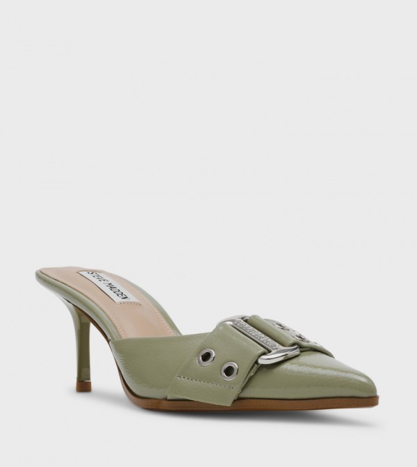 HIATUS Buckle Detail Heeled Mule Pumps