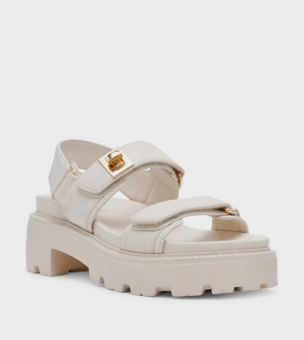 SUPERMONA Velcro Closure Platform Sandals