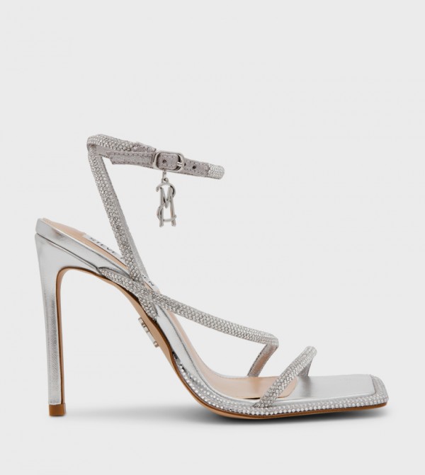 BRITTINA Embellished Ankle Loop Heeled Sandals