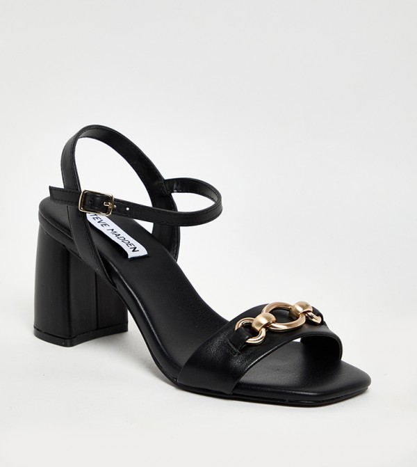 LABELLA Ankle Strap Block Heel Sandals