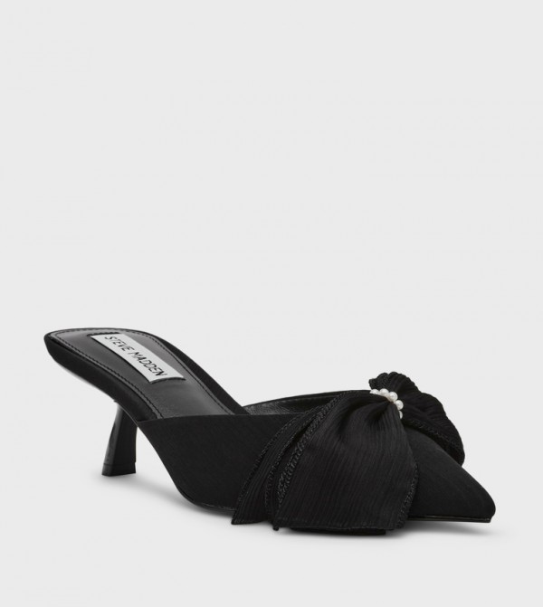 MISSY Bow Detail Pointed Toe Mule Pumps