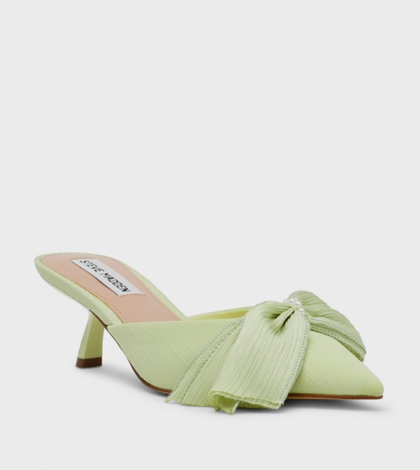 MISSY Bow Detail Pointed Toe Mule Pumps