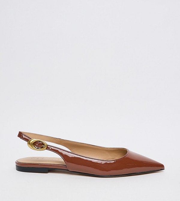OTTIE Pointed Toe Slingback Flat Shoes