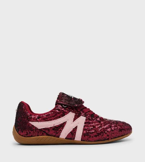 FREEKICK Sequined Lace-Up Sneakers