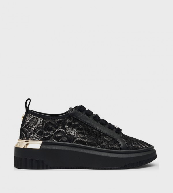 GLACIAL-L Lace-Trim Lace-Up Shoes
