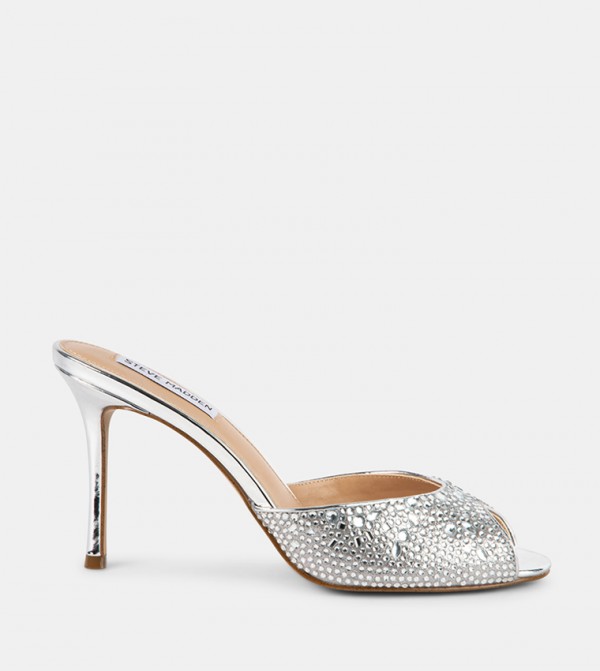ROLLOUT-R Embellished Peep Toe Heel Sandals