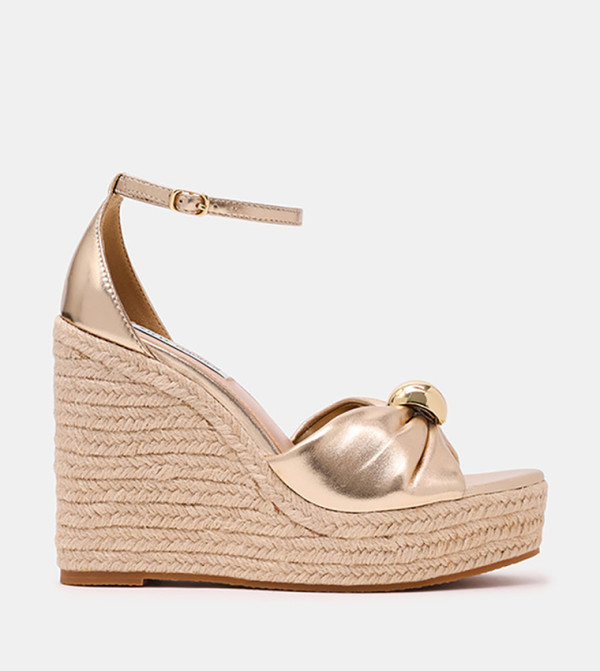 TALIYA Ruched Espadrille Wedges