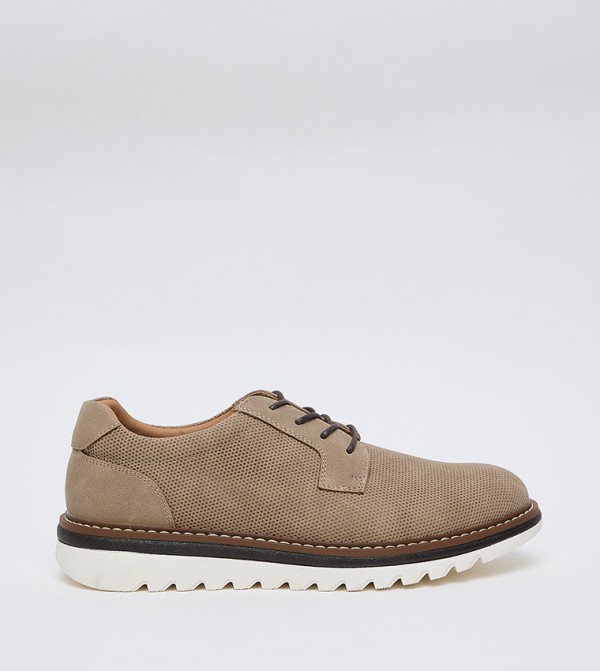 SANDERS Textured Lace-Up Casual Shoes