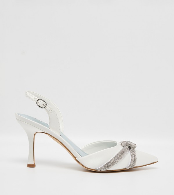 DEBY Embellished Slingback Pumps