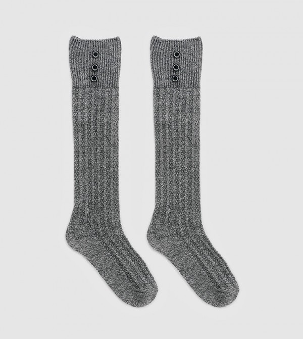 Women's 20 denier matt knee-high socks - Grey