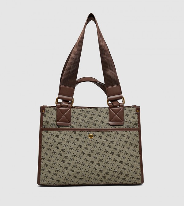 Patterned Structured Mini Tote Bag