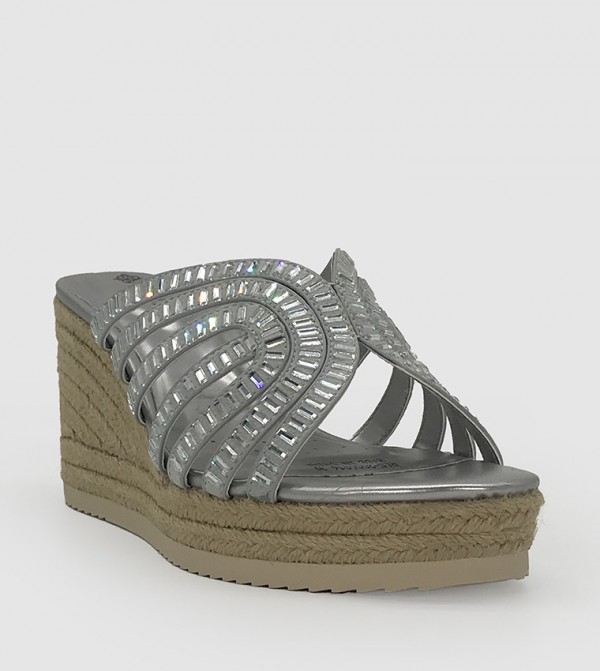 Embellished Wedge Sandals