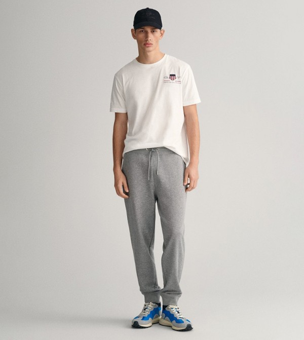 Solid Drawstring Waist Joggers