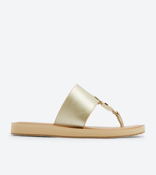 Buy Aldo Yilania Round Toe Thong Sandals Champagne 20120201