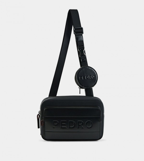 FLYNN Debossed Crossbody Bag