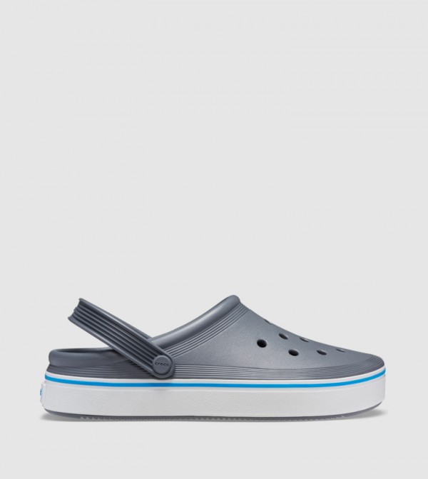 Crocs plataforma store gris