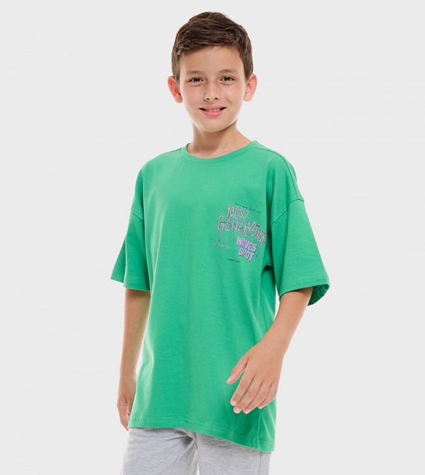 Printed Short Sleeves Oversized T-Shirt