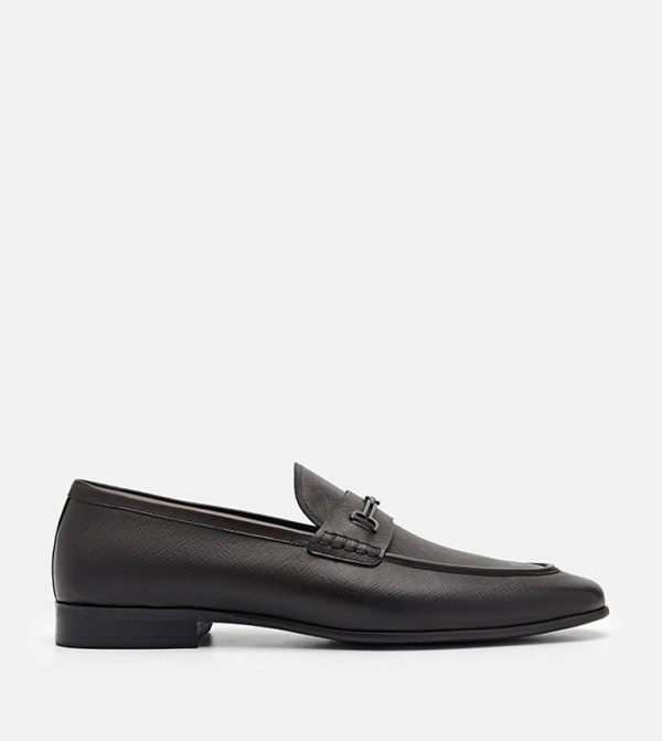 ALISTAIR Metal Accent Leather Loafers