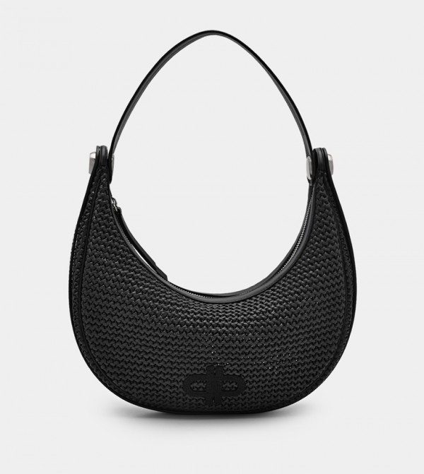 Icon Raffia Shoulder Bag