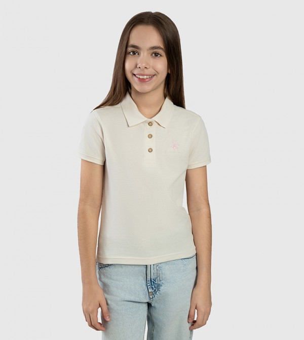 Logo Embroidered Short Sleeves Polo T-Shirt