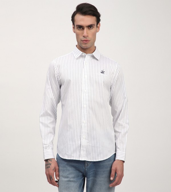 Logo Embroidered Long Sleeves Shirt
