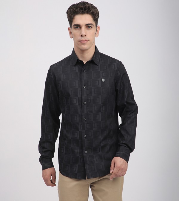 Patterned Long Sleeves Shirt