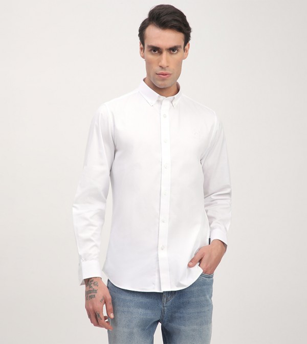 Logo Embroidered Long Sleeves Shirt