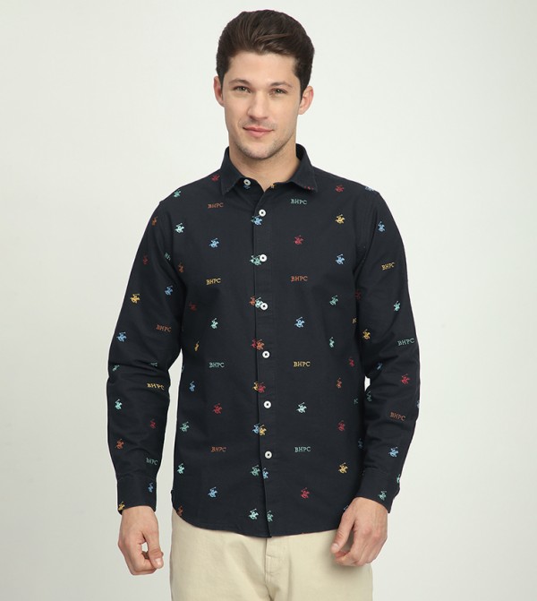 Logo Printed Long Sleeves Shirt