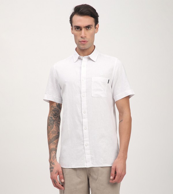 Logo Embroidered Short Sleeves Shirt