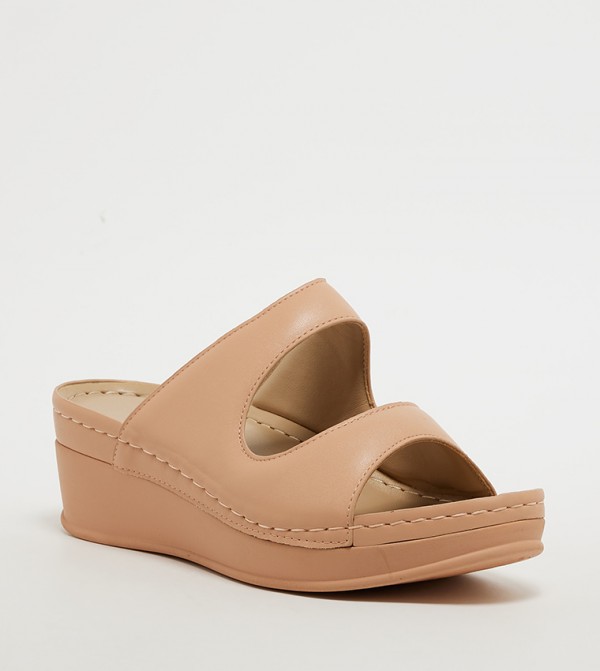 Open Toe Comfort Platform Sandals