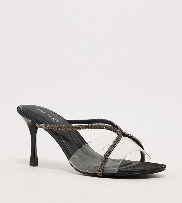 Embellished Open Toe Heel Sandals