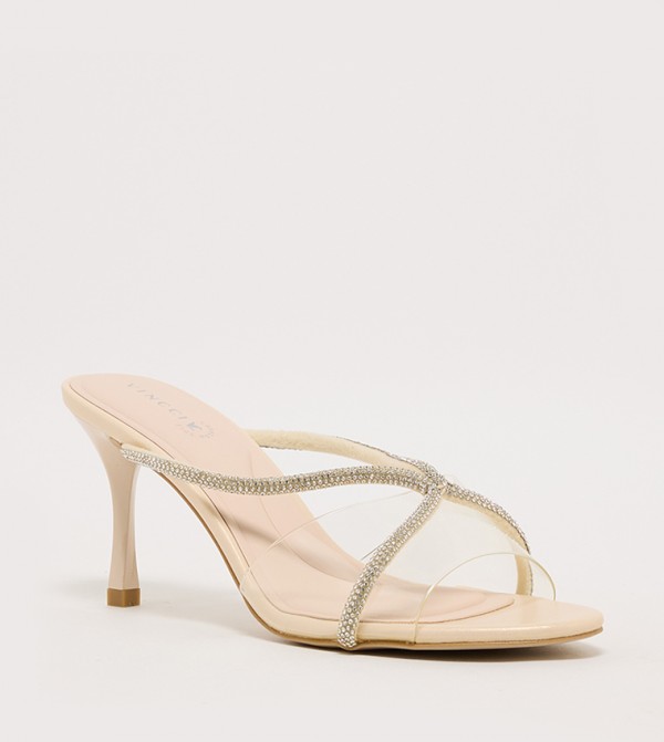 Embellished Open Toe Heel Sandals