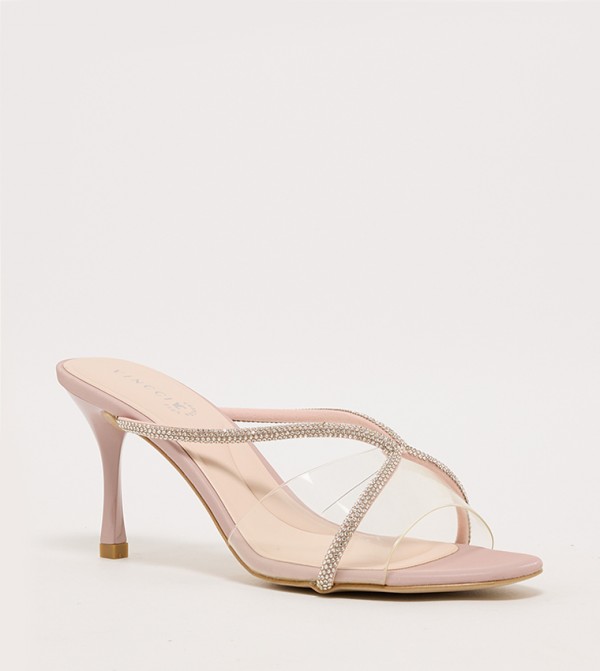 Embellished Open Toe Heel Sandals