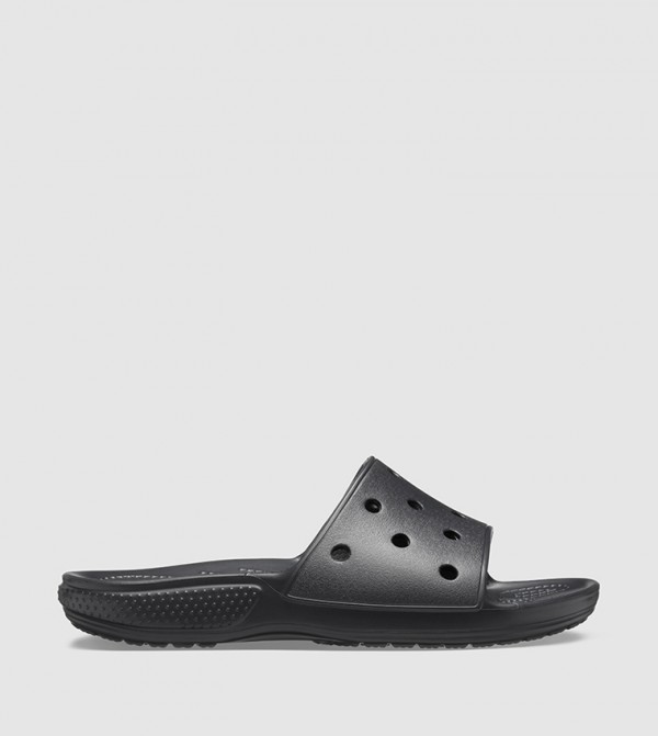 Amazon.com | Crocs Unisex Classic Slide Sandals, Black, 11 Men/13 Women |  Slides