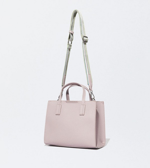 Buy Parfois Textured Shoulder Bag With Sling In Purple