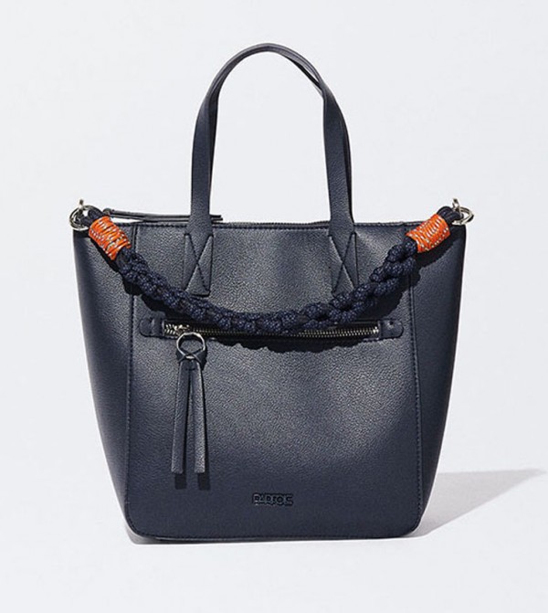 Buy Parfois Textured Tote Bag With Sling In Black | 6thStreet UAE
