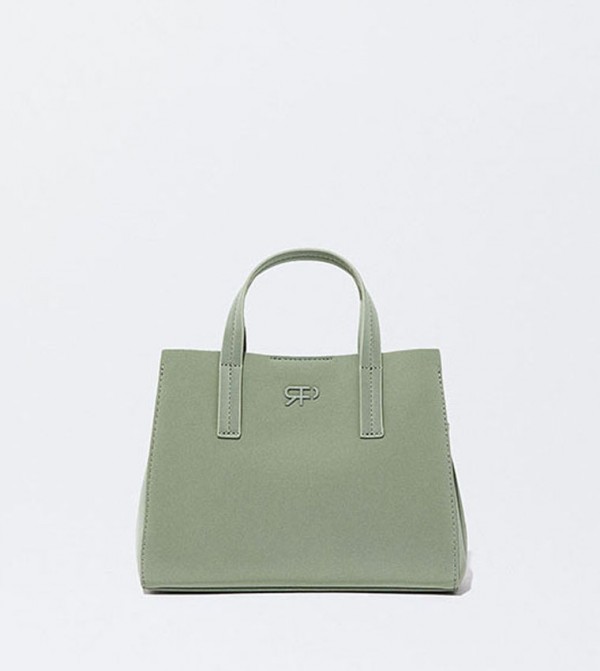 Buy Parfois Solid Tote Bag with Sling in Khaki | 6thStreet UAE
