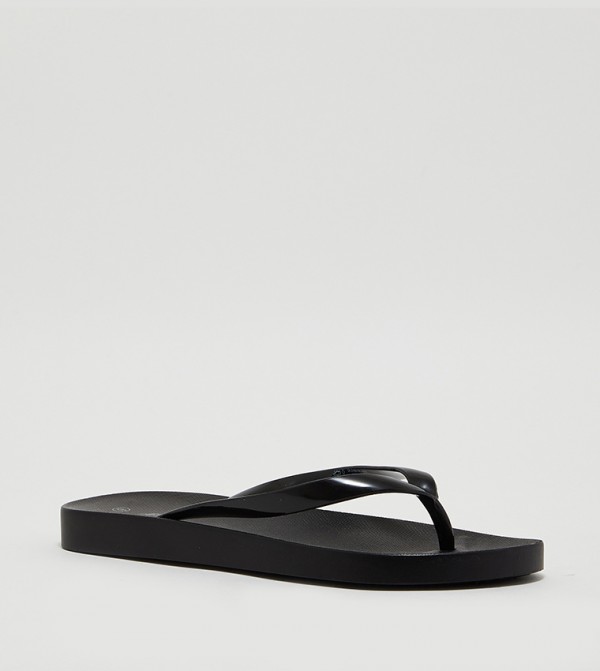 Buy Ardene Jelly Strap Open Toe Flip Flops In Black 6thStreet