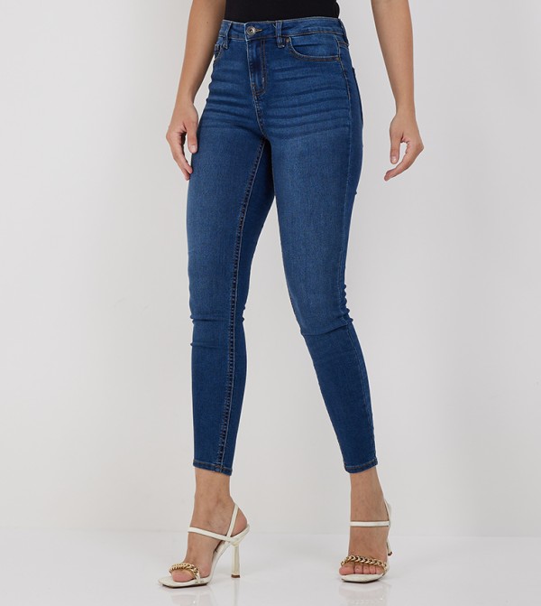 Faded High Waist Skinny Fit Jeans