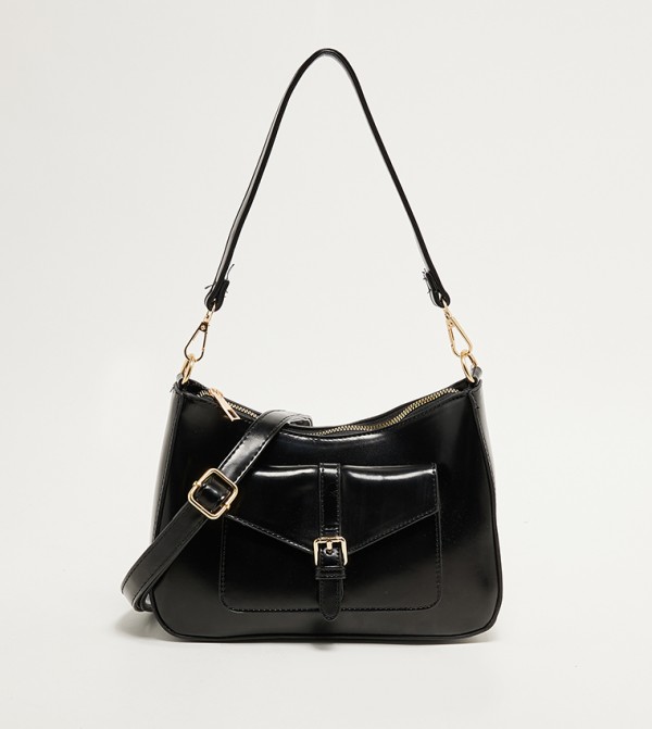 Faux Leather Shoulder Bag